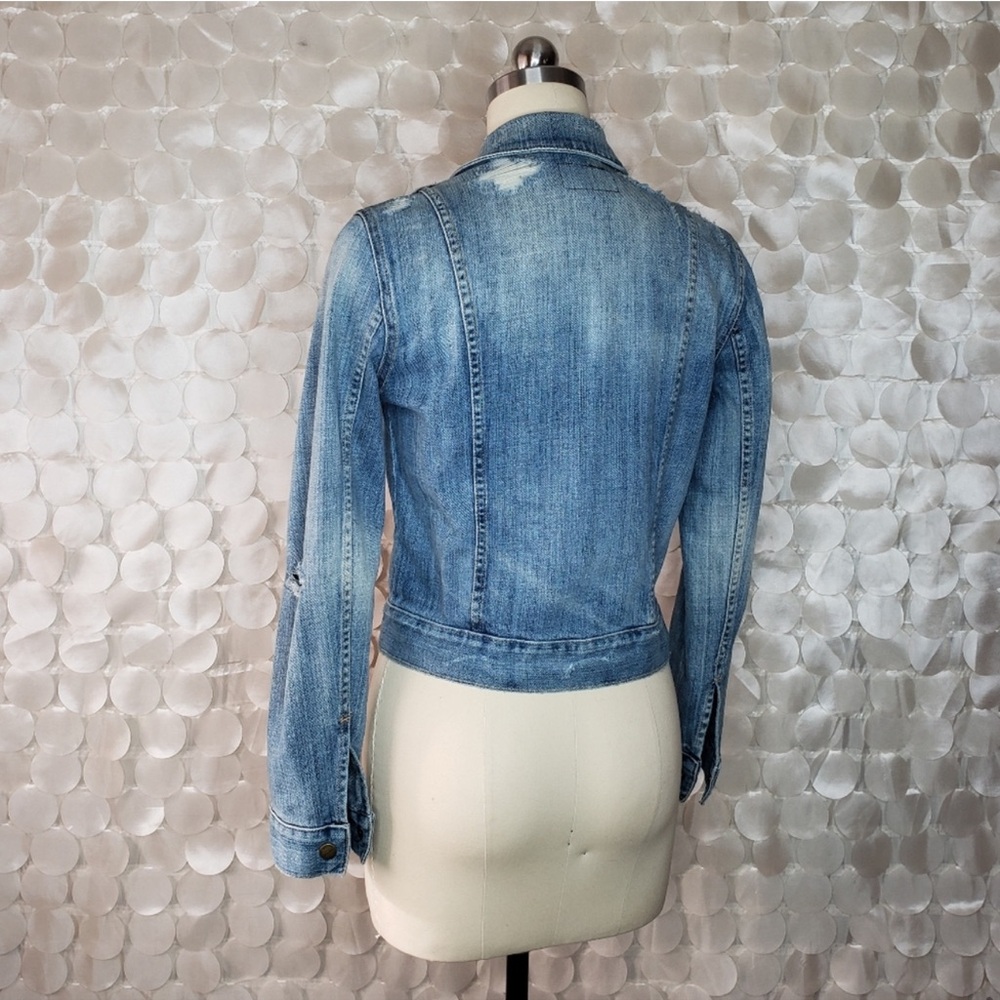 Current/Elliott Revolve Snap Jacket Shredded 0 - image 6